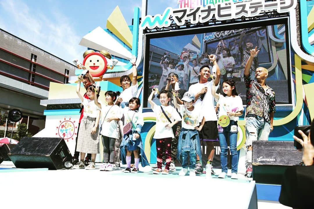 DOBERMAN INFINITYのインスタグラム：「めざましサマーライブ⏰﻿ 福島県のキッズ達と共演しました✨﻿ めざましテレビの放送をお楽しみに🙌﻿ ﻿ #DOBERMANINFINITY #KUBOC #GS #PCHO  #SWAY #KAZUKI #めざましサマーライブ #フジテレビ #TGC」