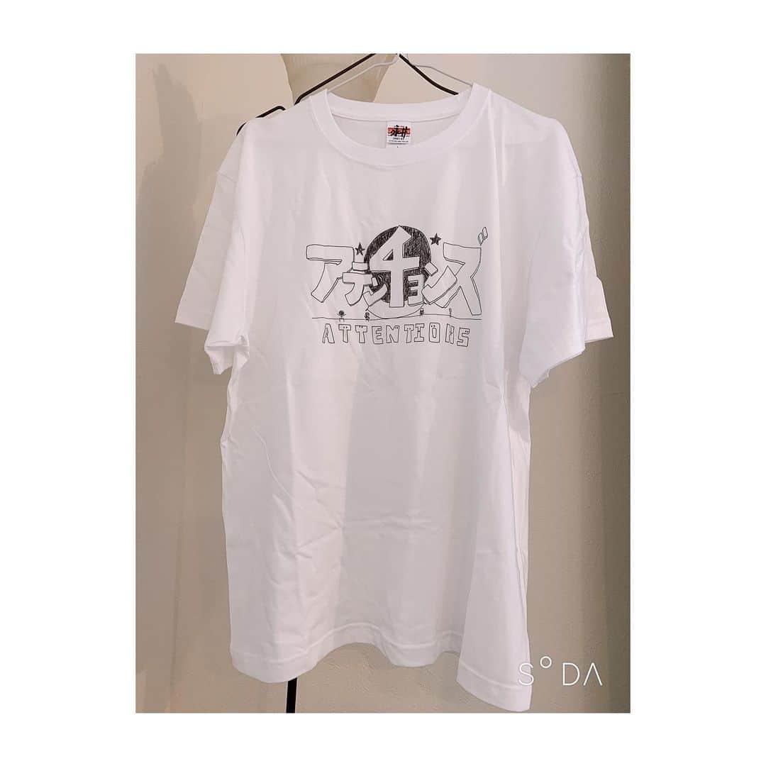永井佑一郎さんのインスタグラム写真 - (永井佑一郎Instagram)「オリジナルTシャツをデザインさせて 貰いました✏️手書きプリント🍮  #アテン4ョンズ #Tシャツ  #永井佑一郎」8月12日 10時34分 - yuichirou_nagai