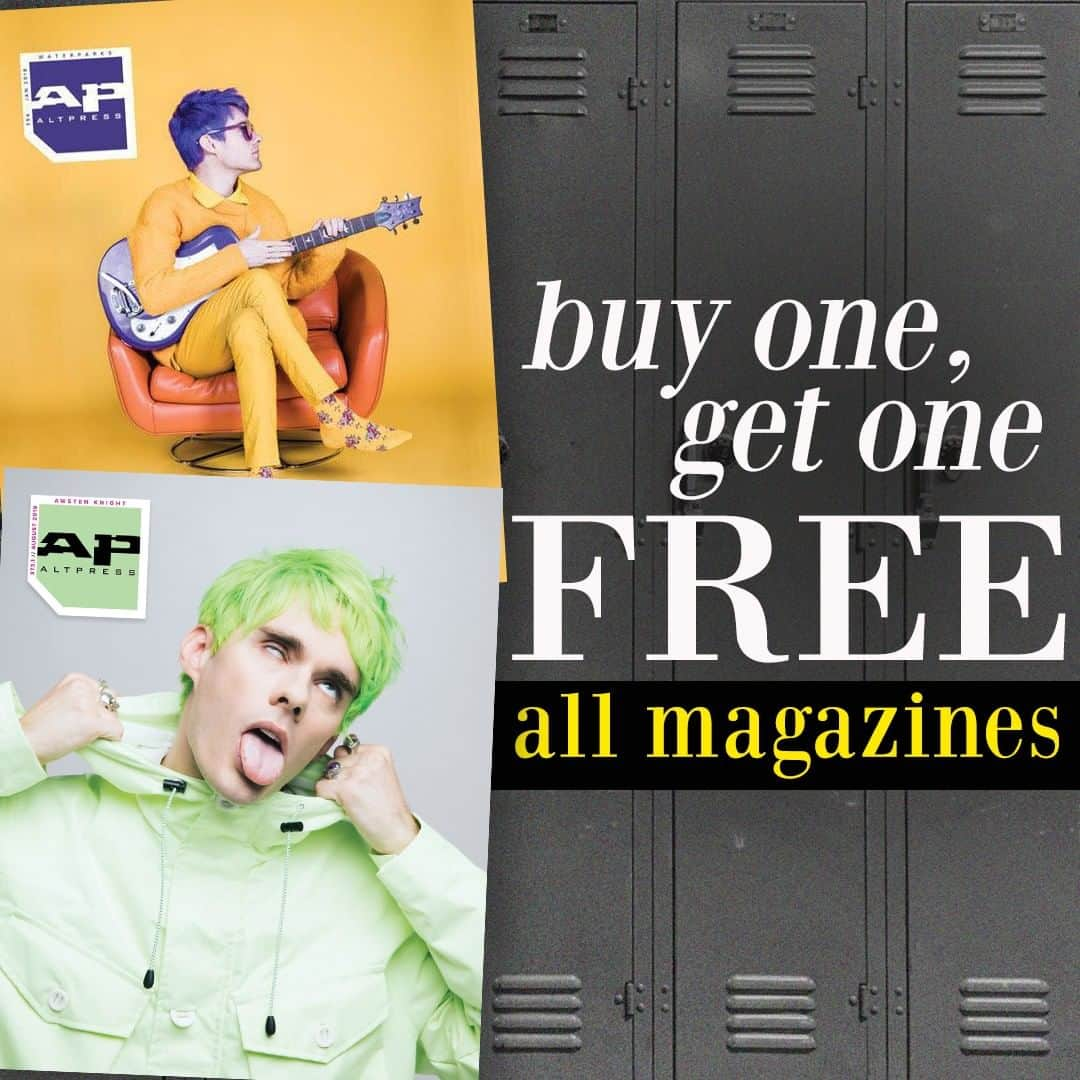 Alternative Pressさんのインスタグラム写真 - (Alternative PressInstagram)「Get all of your issues for as low as $1 and BUY ONE GET ONE FREE for back to school 👇⁠ LINK IN BIO⁠ .⁠ .⁠ .⁠ #awstenknight #waterparks #bogo #buyonegetonefree #backtoschool #backtoschoolsales #altpress #alternativepress」8月12日 2時30分 - altpress