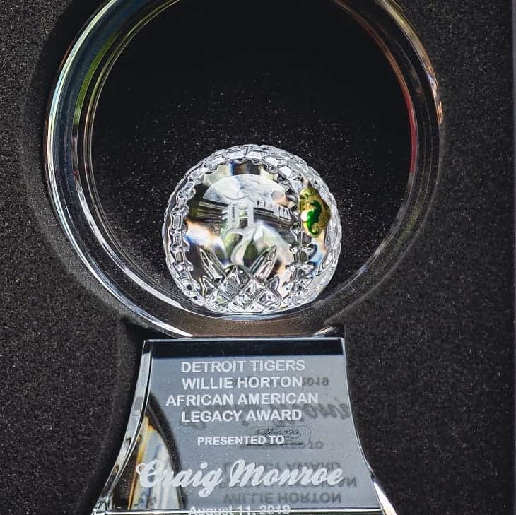 デトロイト・タイガースさんのインスタグラム写真 - (デトロイト・タイガースInstagram)「Congrats C-Mo! Recipient of the 2019 Willie Horton African American Legacy Award.」8月12日 2時54分 - tigers