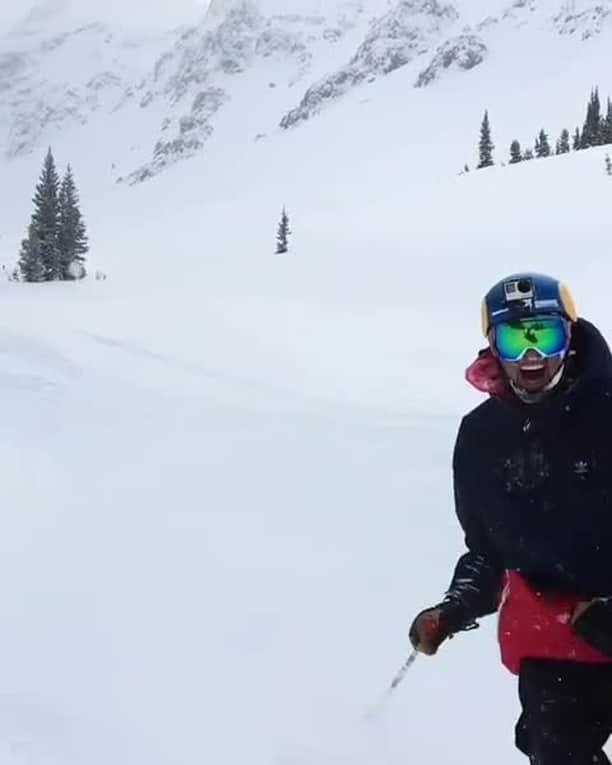 レッドブルのインスタグラム：「Crank the volume to hear the perfect reaction to this ridiculous trick 🔊🆙 ⛷ @bobbybrown  #skiing #skitricks #skilife #redbull #givesyouwings」