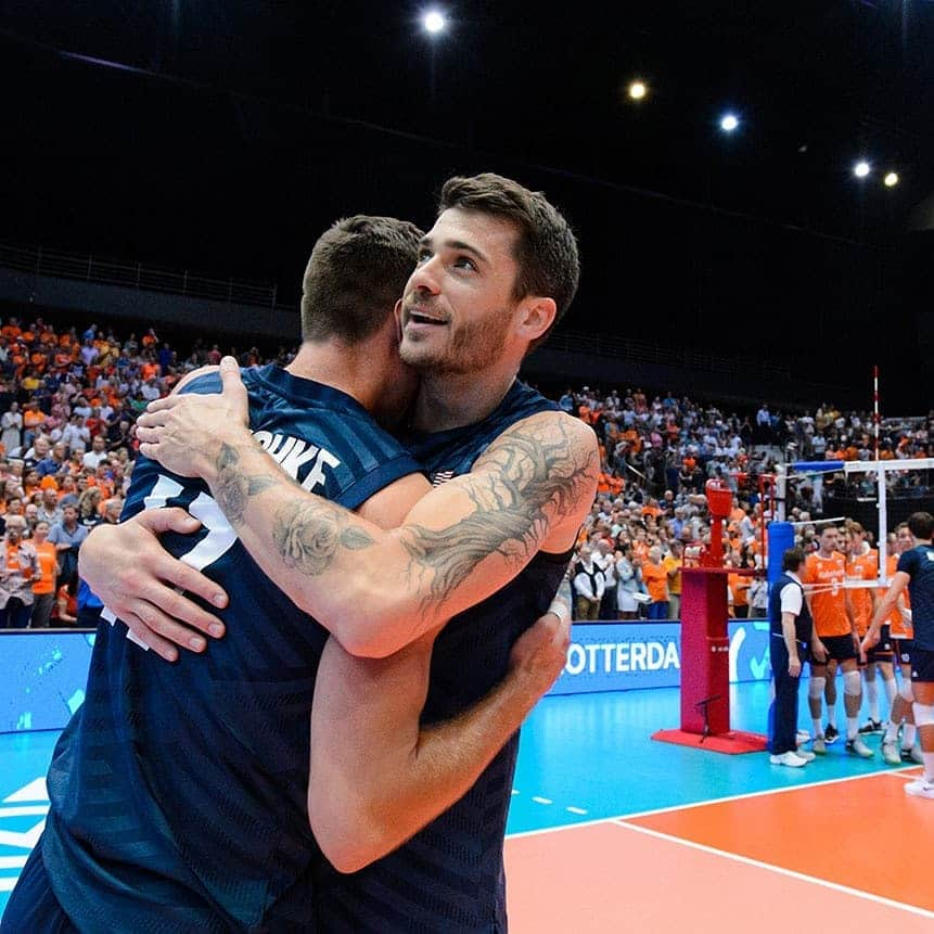 USA Volleyballさんのインスタグラム写真 - (USA VolleyballInstagram)「Scenes from the U.S. Men's victory over Netherlands, which qualified them for #Tokyo2020」8月12日 5時16分 - usavolleyball