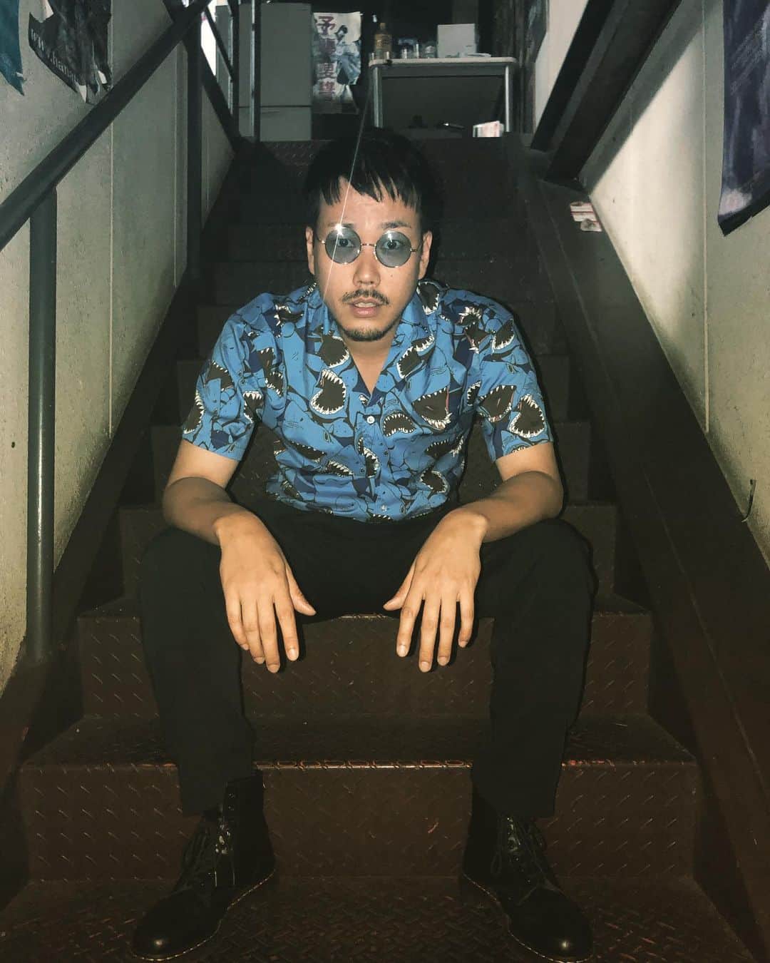 Hisatomiのインスタグラム：「今夜はサメシャツ🦈  @alienswings」