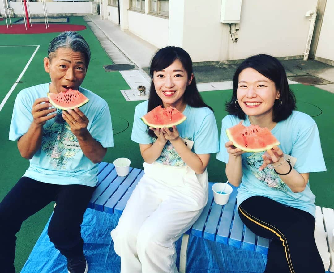 火口秀幸のインスタグラム：「#24時間テレビ　#日本テレビ 頑張ろうッ #スイカ　#お盆休み　#嵐 #浅田真央　#立川ろう学校 #emi　#YUKO　#HIDEBOH」