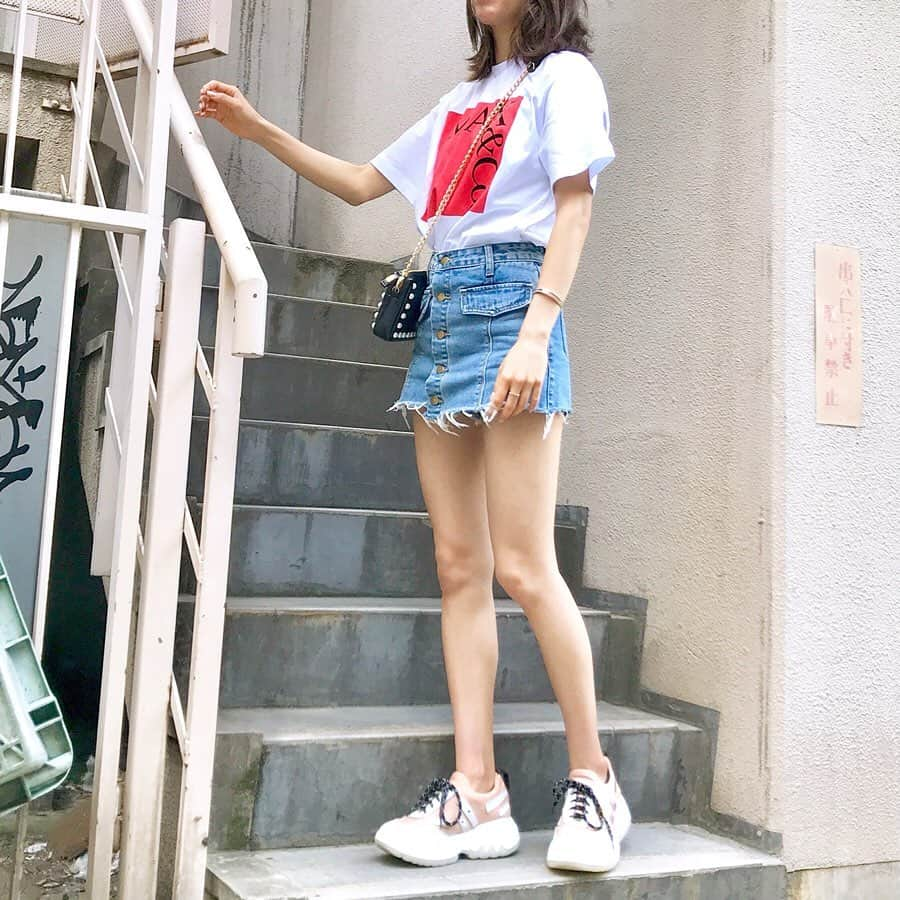 布川桃花さんのインスタグラム写真 - (布川桃花Instagram)「コーデ❤︎ . #momoka_fashion #esutoreja #maxandco #heloyse #rucoline」8月12日 20時34分 - momoka_fukawa