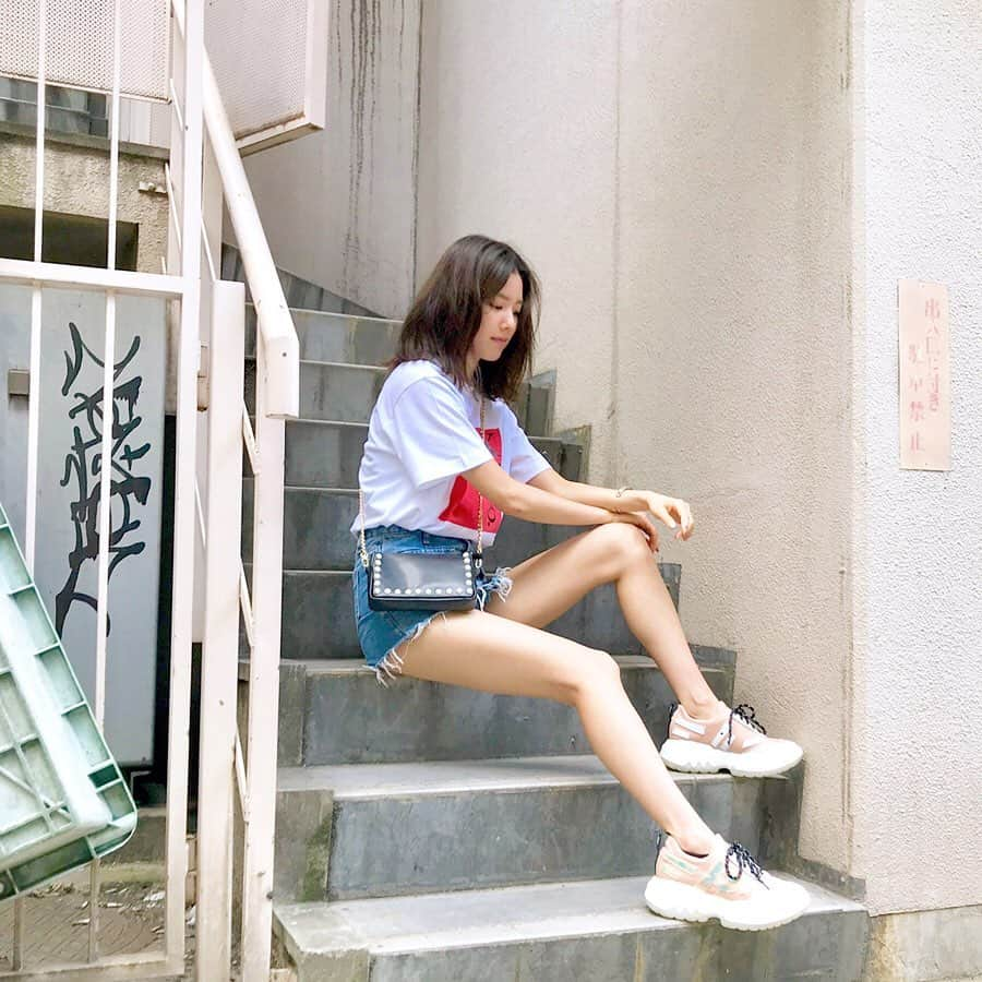 布川桃花さんのインスタグラム写真 - (布川桃花Instagram)「コーデ❤︎ . #momoka_fashion #esutoreja #maxandco #heloyse #rucoline」8月12日 20時34分 - momoka_fukawa