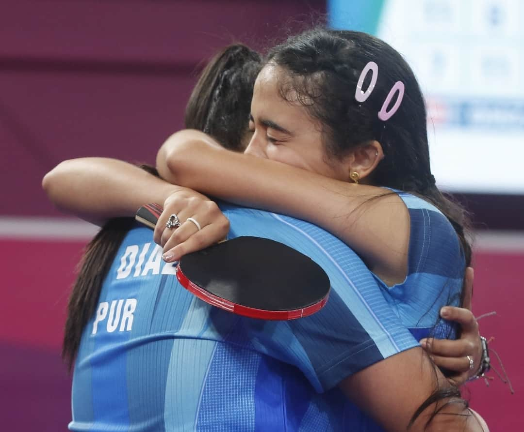 ITTF Worldさんのインスタグラム写真 - (ITTF WorldInstagram)「Diaz sisters 🇵🇷 winning moment 🥇⠀ #Recap #Lima2019 #TableTennis ❤️」8月12日 18時00分 - wtt