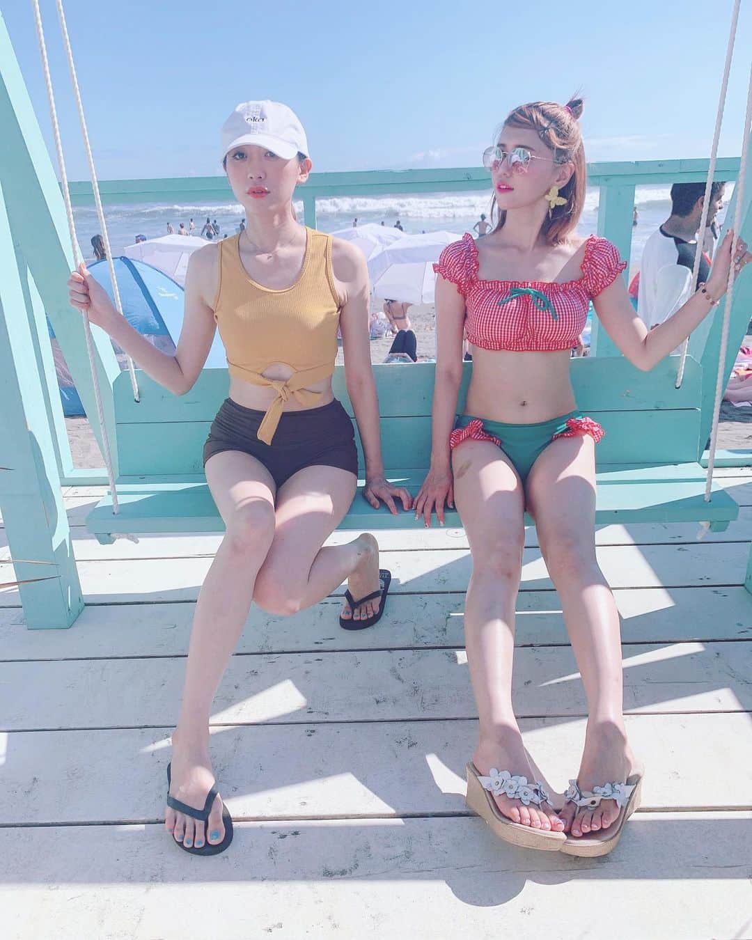 河西里音さんのインスタグラム写真 - (河西里音Instagram)「今年も可愛い海の家を発見(⁎˃ᴗ˂⁎)❤ 海さいくぅ⤴︎⤴︎⤴︎✨ #Tothesea  #yuigahama  #yuigahamabeach #sea #swimmingsuit #chuu #beautiful  #cute #sea #summer #summergirl #branco #girls #happytime #enjoy #skyblue #sun #sunnyday」8月12日 18時08分 - rion_kasai