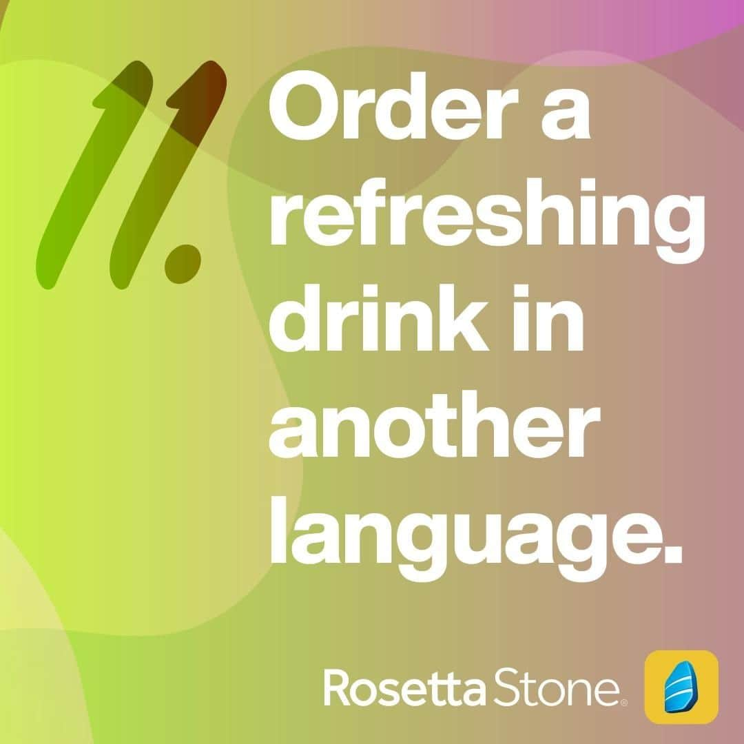 Rosetta Stoneさんのインスタグラム写真 - (Rosetta StoneInstagram)「Cheers! À ta santé! Proost! 🥂 . . . #summer #bucketlist #challenge #summerchallenge #cheers #toast #drinks #refreshing #language #learnlanguages #practice #celebrate」8月13日 4時38分 - rosettastone