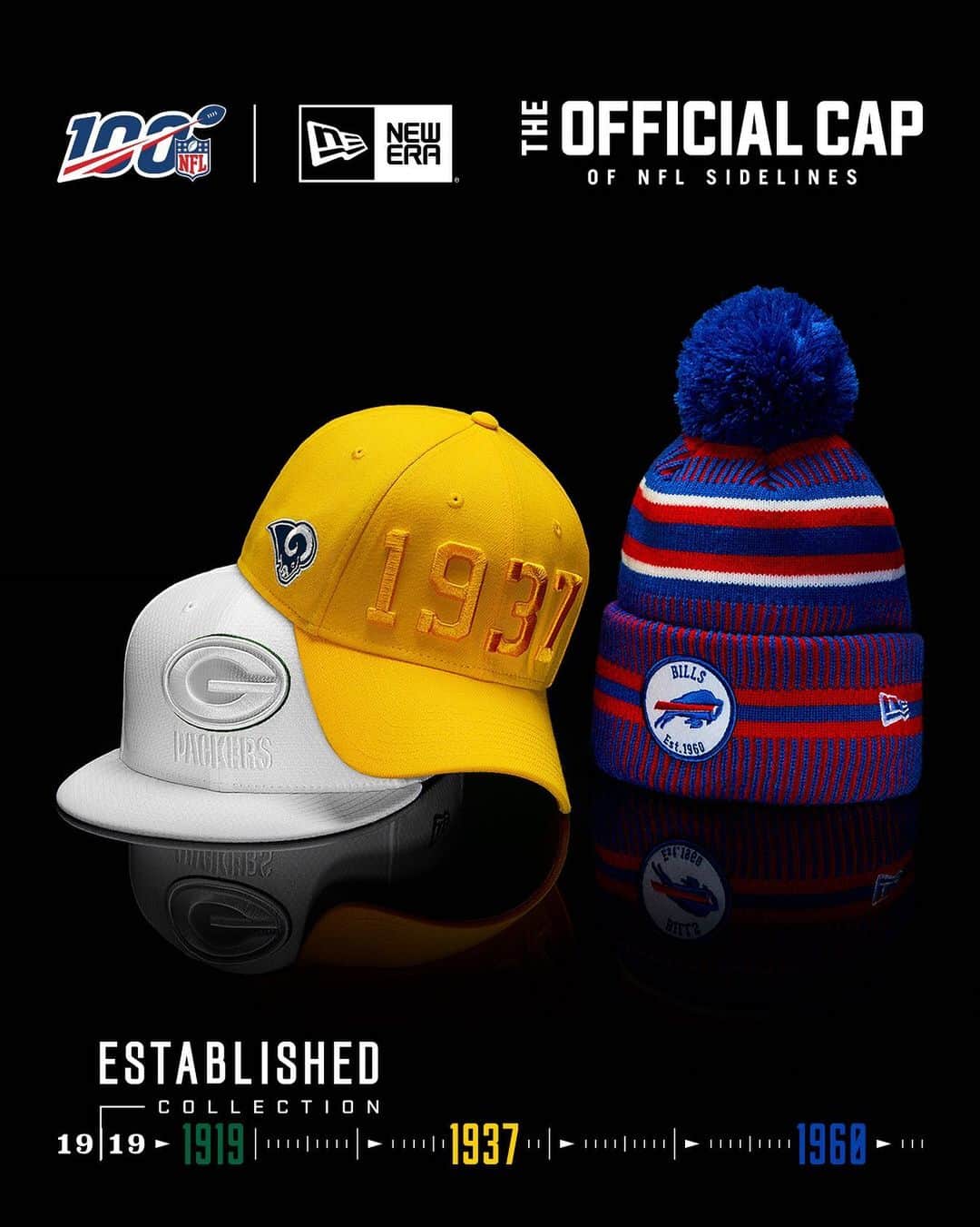 ニューエラ・キャップのインスタグラム：「More ways to back your team this season. NFL Platinum, Alt, and Knits available in all teams at neweracap.com」