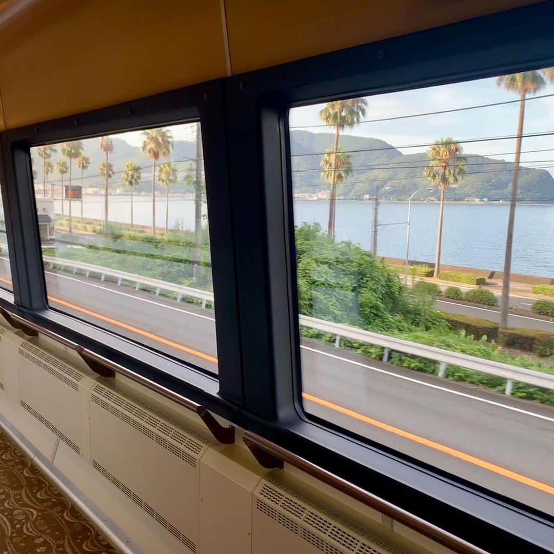 牛窪万里子さんのインスタグラム写真 - (牛窪万里子Instagram)「伊豆クレイル号にて小田原経由で東京に帰って来ました。  車内も快適な空間。車窓からは青空の下、真っ青な海が広がっていました。 #伊豆クレイル #伊東 #小田原 #旅 #海がきれいでした #乗り鉄  #乗り鉄旅  #乗り鉄女子」8月12日 22時42分 - mariko_ushikubo