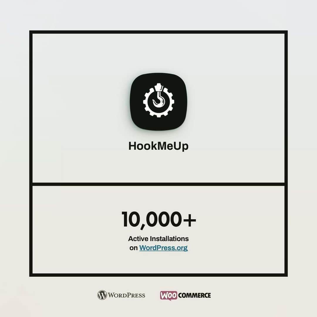 ティモシーエベレストのインスタグラム：「Our free plugin ‘HookMeUp - Additional content for WooCommerce’ just passed 10,000+ installations on wp.org Thank you for using it! https://wordpress.org/plugins/hookmeup/」