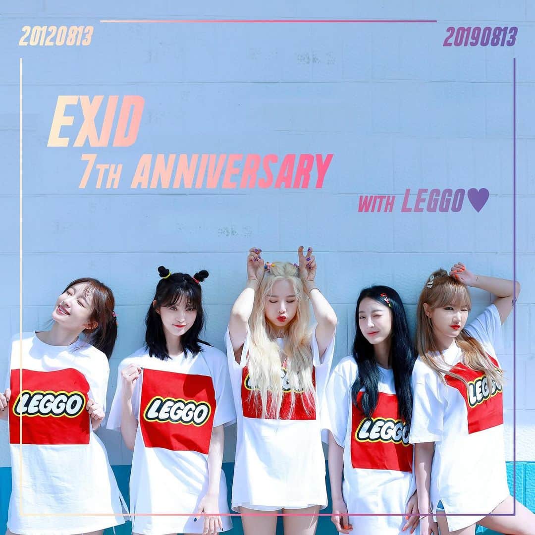 EXIDのインスタグラム：「[#EXID] EXID 7주년을 축하합니다. LEGGO들 고마워요❤️ ⠀⠀⠀⠀⠀⠀⠀⠀⠀⠀⠀⠀⠀⠀⠀⠀ #솔지 #LE #하니 #혜린 #정화」