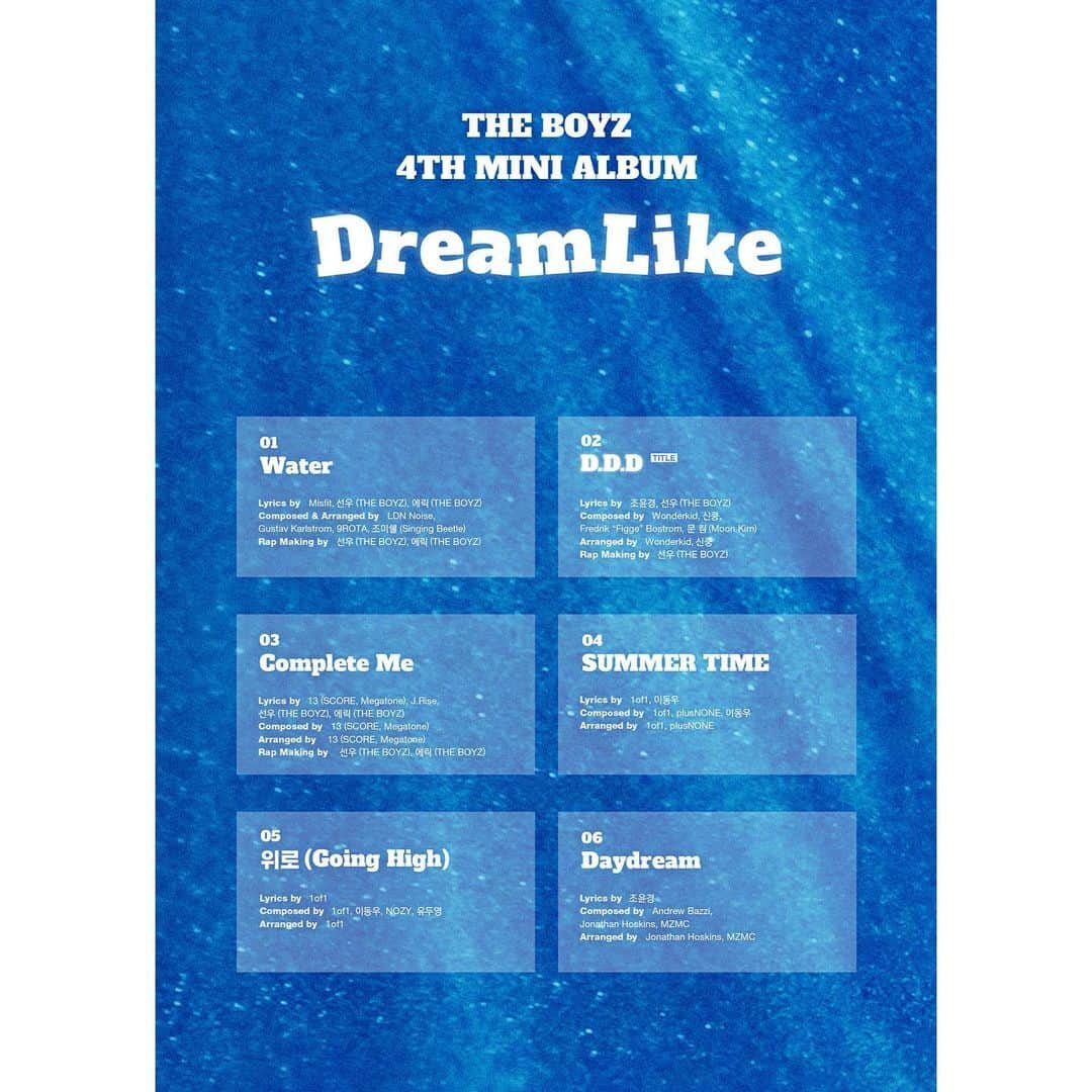 THE BOYZさんのインスタグラム写真 - (THE BOYZInstagram)「THE BOYZ 4TH MINI ALBUM [DREAMLIKE] TRACK LIST 🎼 2019.08.19. 6PM Release  #THEBOYZ #더보이즈 #DreamLike #DDD」8月13日 0時00分 - official_theboyz