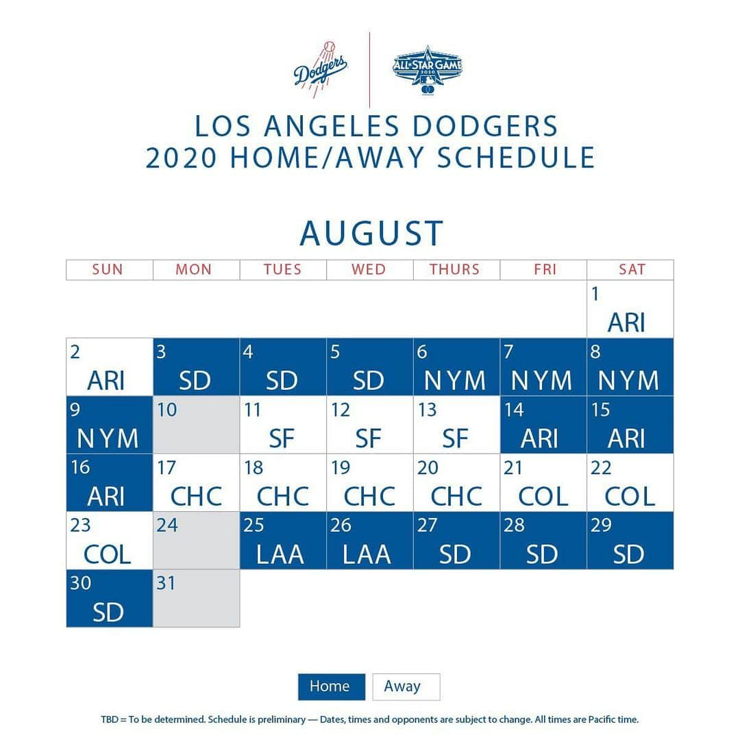 Los Angeles Dodgersさんのインスタグラム写真 - (Los Angeles DodgersInstagram)「‪Mark your calendar! ‬  The 2020 season schedule is here. Which series should we mark you down for? ‬」8月13日 2時19分 - dodgers