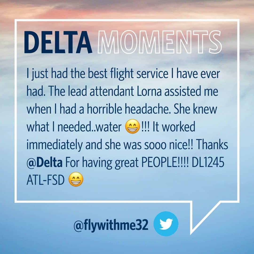 デルタ航空さんのインスタグラム写真 - (デルタ航空Instagram)「Bye-bye headache. #DeltaMoments」8月13日 2時46分 - delta
