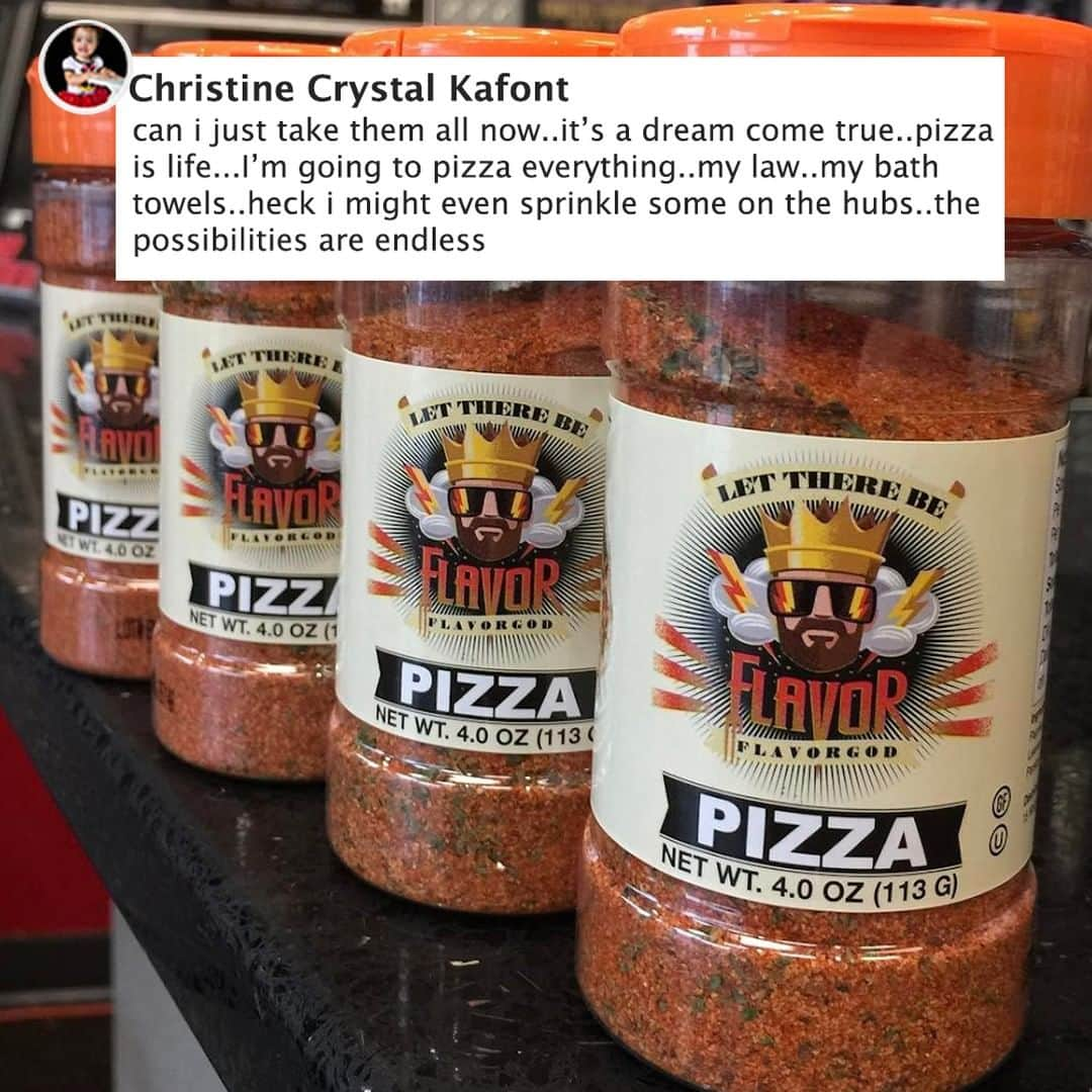 Flavorgod Seasoningsさんのインスタグラム写真 - (Flavorgod SeasoningsInstagram)「#FLAVORGOD customer Christine Crystal Kafont with nothing but good things to say about our Pizza Seasoning😂😂🍕🍕⁠ -⁠ Photo by: @nolimits_sn⁠ Review by: Christine Crystal Kafont! ⁠ -⁠ Build Your Own Bundle Now!!⁠ Click the link in my bio @flavorgod ✅www.flavorgod.com⁠ -⁠ Review by Thank you so much!⁠ -⁠ FREE SHIPPING on ALL orders of $50.00+ in the US!⁠ -⁠ Flavor God Seasonings are:⁠ 💥 Zero Calories per Serving ⁠ 🙌 0 Sugar per Serving⁠ 🔥 KETO & PALEO⁠ 🌱 GLUTEN FREE & KOSHER⁠ ☀️ VEGAN-FRIENDLY ⁠ 🌊 Low salt⁠ ⚡️ NO MSG⁠ 🚫 NO SOY⁠ 🥛 DAIRY FREE *except Ranch ⁠ 🌿 All Natural & Made Fresh⁠ ⏰ Shelf life is 24 months⁠ -⁠ -⁠ #food #foodie #flavorgod #seasonings #glutenfree #mealprep  #keto #paleo #vegan #kosher #breakfast #lunch #dinner #yummy #delicious #foodporn」8月13日 3時01分 - flavorgod