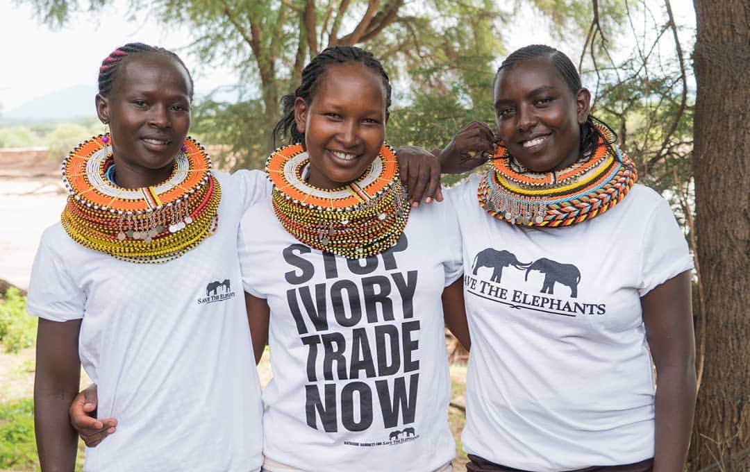 キャサリンハムネットのインスタグラム：「It's World Elephant Day today.  You can find our activist t-shirt on www.savetheelephants.teemill.co.uk - raising funds towards a ban on the ivory trade.  Link in our stories too. . . #stopivorytradenow #worldelephantday #activist  #PROTESTANDSURVIVE #katharinehamnettlondon」