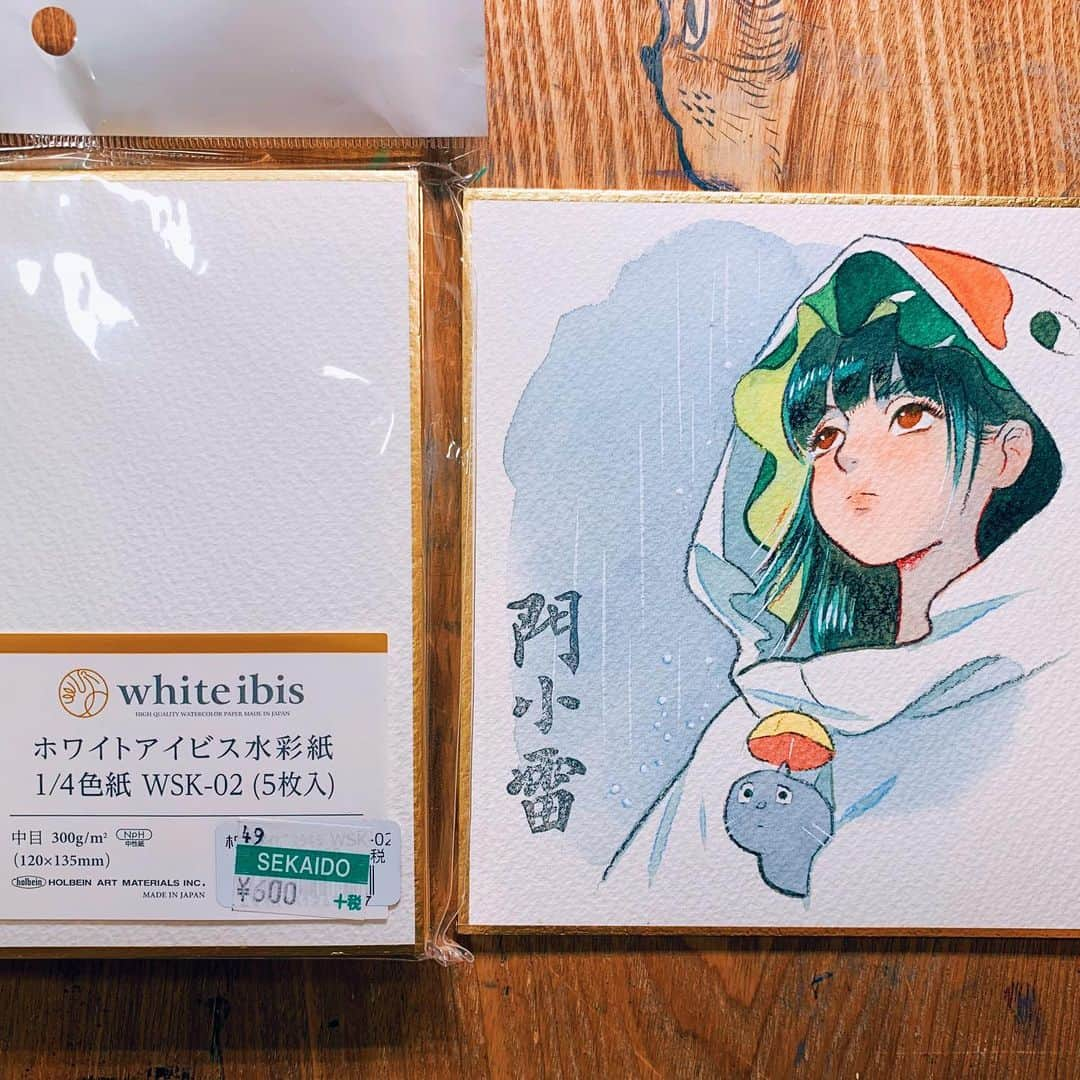 門小雷さんのインスタグラム写真 - (門小雷Instagram)「This paperboard is great for watercolor.  #whiteibis #holbein」8月13日 4時05分 - littlethunder