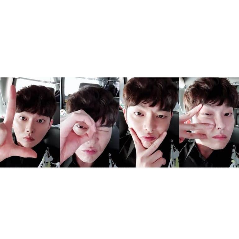 ユン・ギュンサンのインスタグラム：「#융귱상 #LOVE 데뷔 7주년을 축하를 해주는 사람들에게 그저 감사하고 고맙고  더 잘하지 못해 미안한 마음뿐. 더더더 잘하는 배우될께요. 사랑합니다.❤💋」