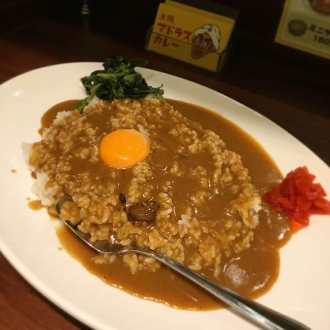 木村ひさしさんのインスタグラム写真 - (木村ひさしInstagram)「最高のおっさんの昼ごはん。 大阪マドラスカレー 中＋玉子＋ほうれん草 #2019チャレンジ第二弾  #heavenご苦楽レストラン  #今夜10時第6話放送 #最高のおっさんのカレー  #大阪マドラスカレー」8月13日 14時22分 - kimura.hisashi