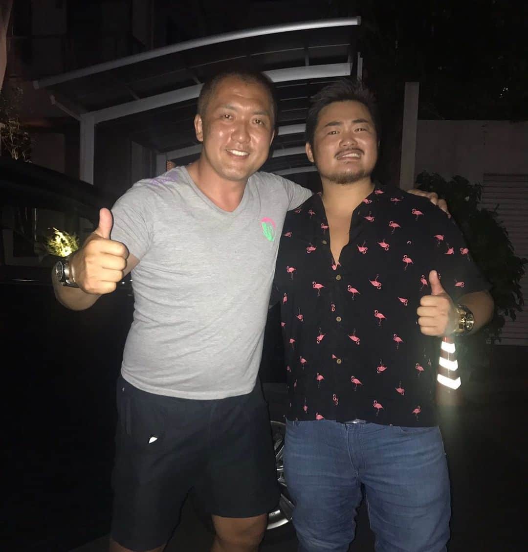 のインスタグラム：「WRESTLE-1伊藤貴則選手と #早よ怪我治して頑張れ #まだ若い #食い力半端ない #レッスルワン #プロレス#プロレスラー#藤本ファミリー#prowrestling #fight」