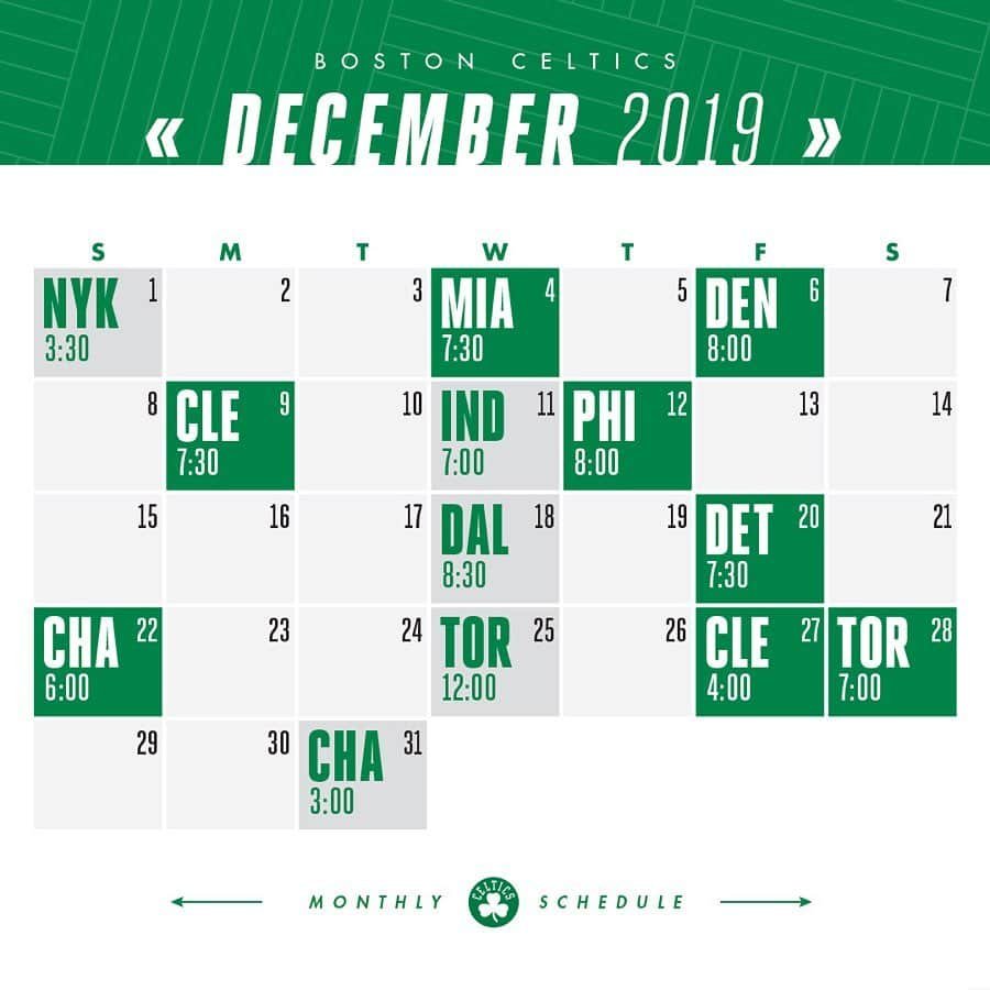 ボストン・セルティックスさんのインスタグラム写真 - (ボストン・セルティックスInstagram)「Your monthly #Celtics schedule ⏩ swipe through April and save this post for viewing all season ☘️📅」8月13日 8時28分 - celtics