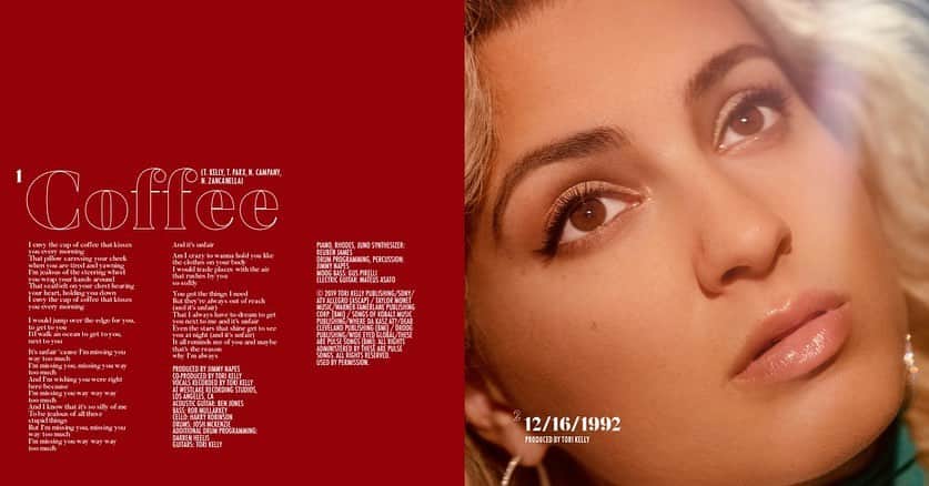 トーライ・ケリーのインスタグラム：「#InspiredByTrueEvents album booklet 📽🥀🎬 shot by: @benjoarwas  makeup: @sarahuslan  hair: @nikkiprovidence  styling: @siena / @sarahorowitz  creative director: @j3ssica7  creative producer: @karlyn_w」