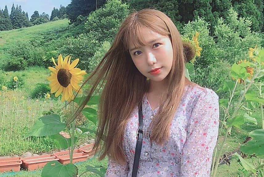 水城夢子さんのインスタグラム写真 - (水城夢子Instagram)「焼けないけどすぐ肌赤くなっちゃって顔に汗かかなくて寒がりで冷房苦手でジュース買っても自力でキャップ開けられないみたいな女の子にずっと憧れてる . . . #真逆 #夏 #ひまわり畑 #避暑地 #金髪ロング #ハイトーンカラー #夏休み #高原 #spica #onepiece #summervacation #japanesegirl #japan_of_insta」8月13日 9時28分 - mizukiyumeko