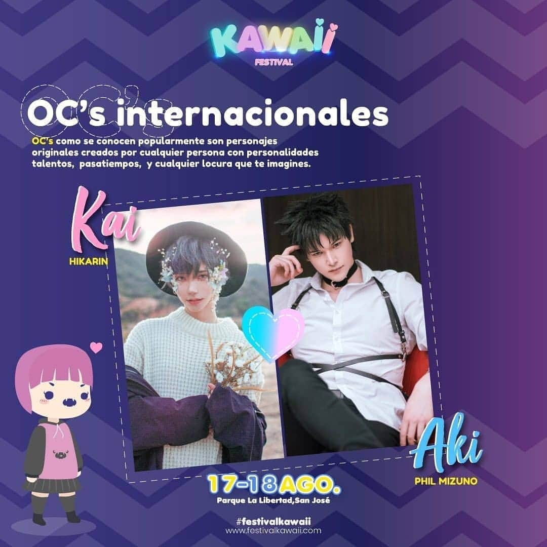 ひかりんさんのインスタグラム写真 - (ひかりんInstagram)「Please come to our Fanmeeting with Kai & Aki at Kawaii Festival Costa Rica this weekend ! It's going to be so much fun 😊  We will be at  @animacon_convention  #cosplay #kawaiifestival #animacon」8月13日 10時49分 - __hikarin