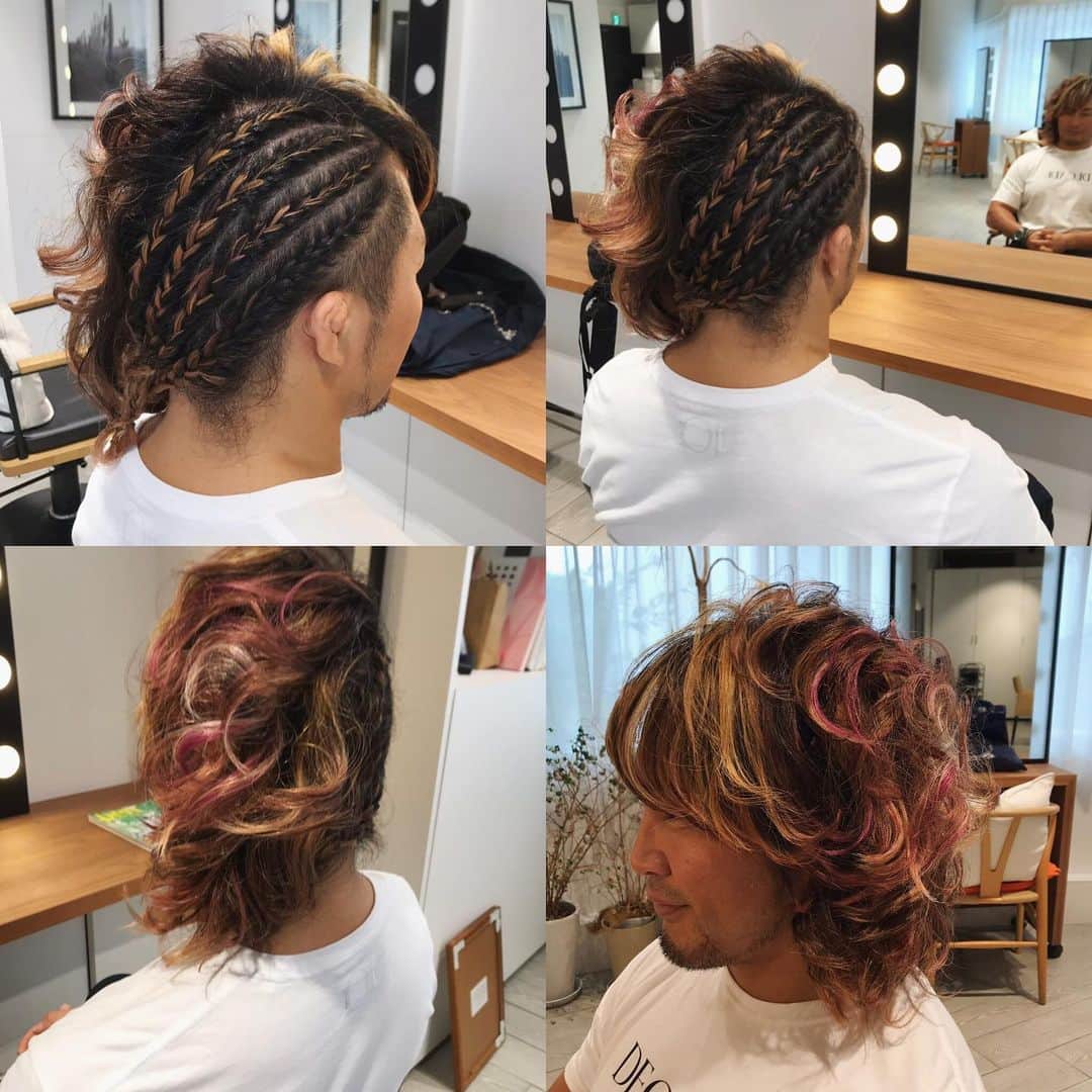 棚橋弘至さんのインスタグラム写真 - (棚橋弘至Instagram)「8月12日 #hairstyle #g129 #日本武道館 紫色がいい感じに残るという奇跡♪転んでもただでは起きない。 #逸嬢」8月13日 10時55分 - hiroshi_tanahashi