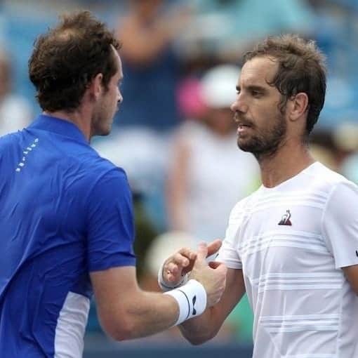 リシャール・ガスケのインスタグラム：「Happy to see you back on court @andymurray 💪. So much respect for the champion you are 🙏 @cincytennis」