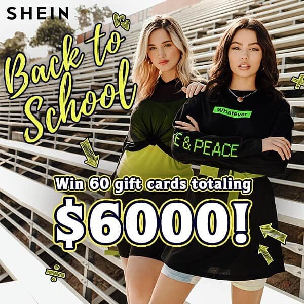 SHEINさんのインスタグラム写真 - (SHEINInstagram)「🏖🏄🏽‍♀️Did you enjoy your summer?! 🏫🎒Are you ready to head back to school? 😜To give your summer a happy ending, We're giving away $6000 Gift Cards! 🙌How To Enter: 1. Follow @sheinofficial and like this post 2. Repost this post to your IG using the hashtag #SHEINbacktoschool 3. Tag 2 friends in the comments below! 💛🧡We will select 60 winners to give away $100 Gift Card each one! ✏️✏️The list of winners will be announced on the 9.1, we wish every SHEINer good luck!💖💖」8月13日 23時38分 - sheinofficial