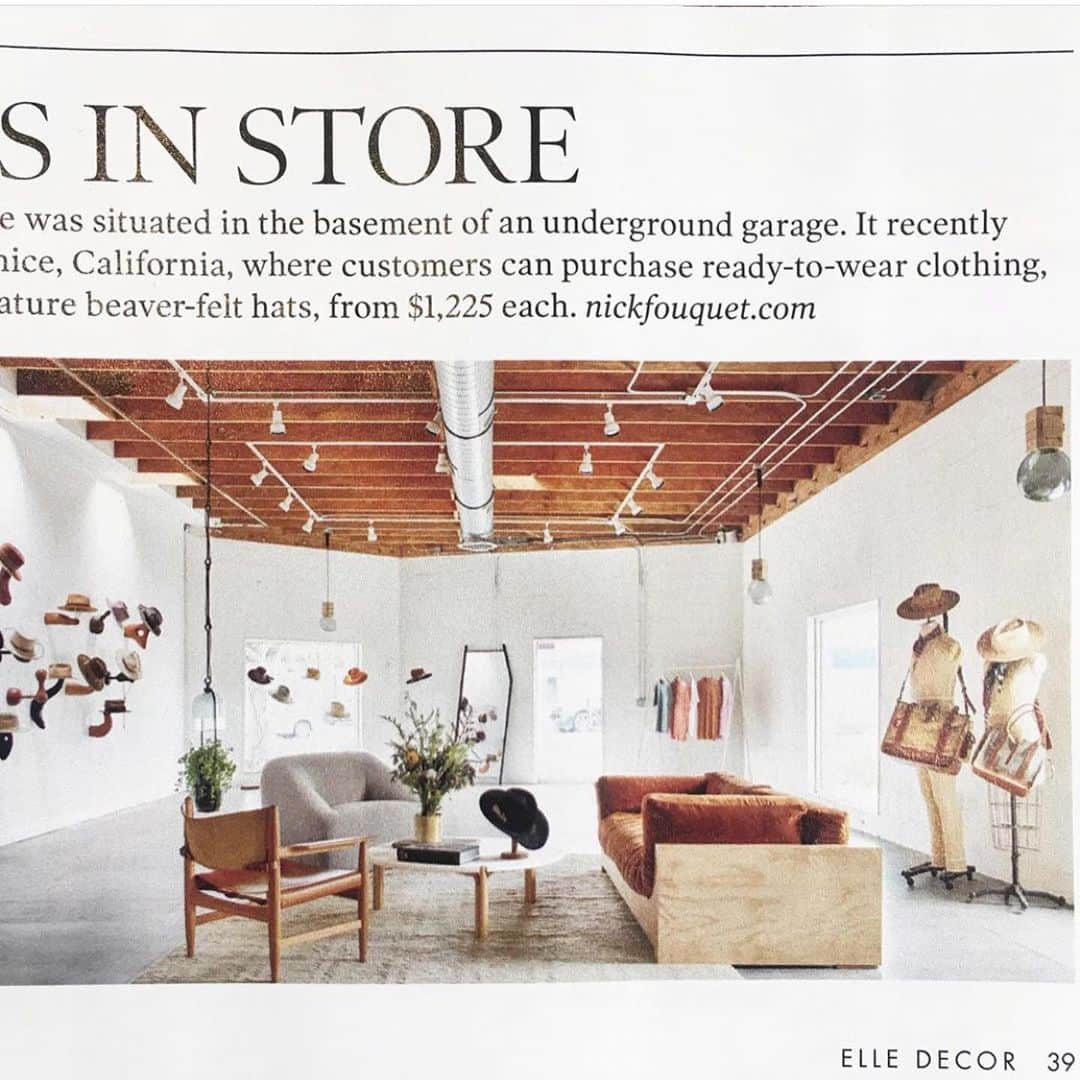Nick Fouquetのインスタグラム：「➕An honor and highlight of my year to be featured in @elledecor I can’t thank enough my team and the people who helped me create my dream store and home. You know who you are ➕」