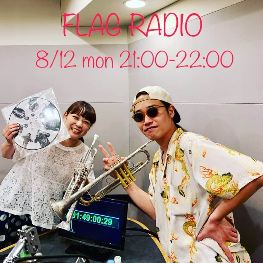 ファンファンさんのインスタグラム写真 - (ファンファンInstagram)「20190812 #flagradio #fmkyoto #αSTATION #SANABAGUN. #QURULI トランペット🎺友だちの髙橋絋一くんが来てくれた！ 一緒に吹いたり喋ったりしてめっちゃ楽しい回になりました🙌 ありがとう！ #radiko でまだ聞けるよおおおおおおお」8月14日 0時17分 - fafafafafanfan