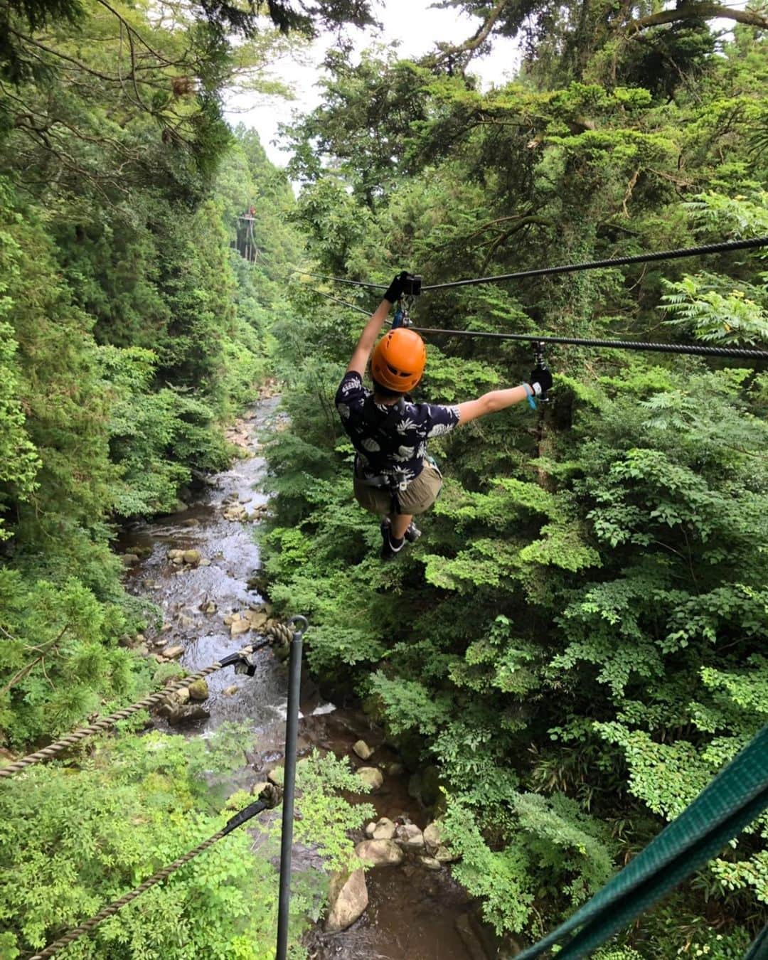 中村優さんのインスタグラム写真 - (中村優Instagram)「なかなか日本！オフショット📷 ジップライン飛天狗&パカブ＠足柄」8月13日 16時01分 - nkmr_yu