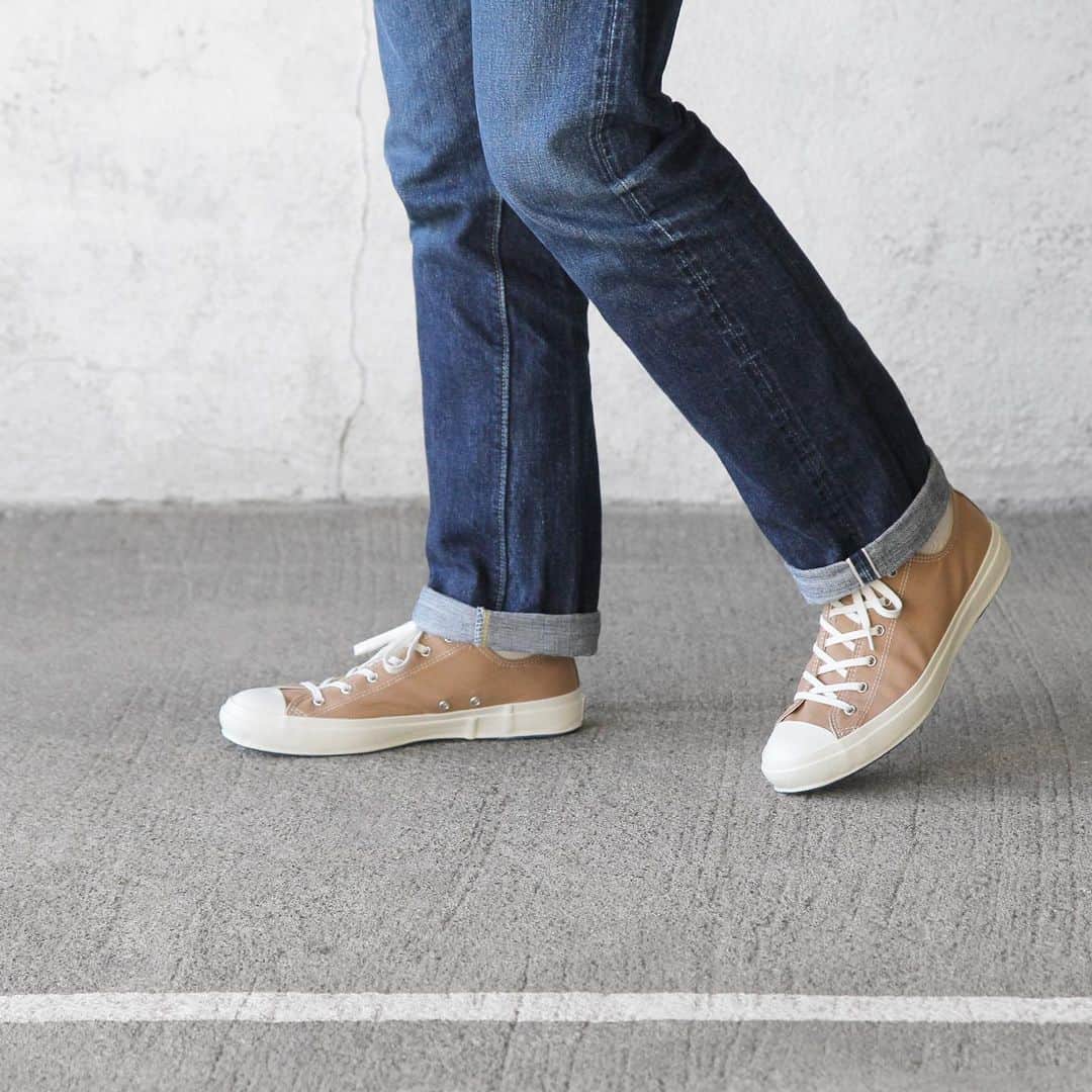 MOONSTARのインスタグラム：「LOWBASKET / BEIGE #moonstar #finevulcanized #lowbasket #madeinkurume」