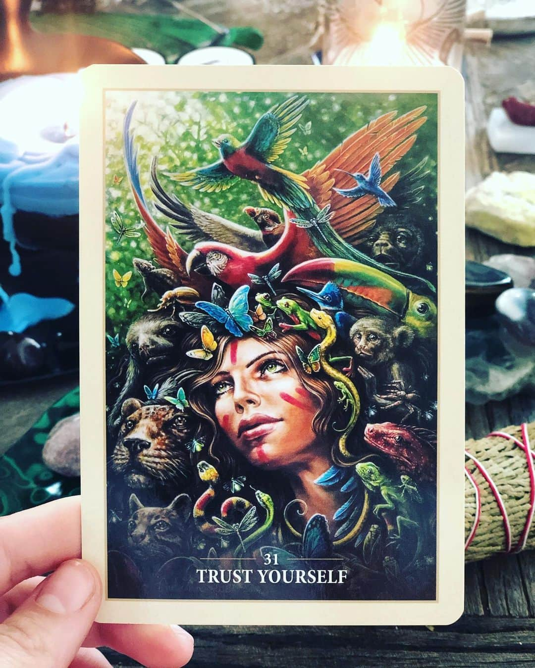 ジェイミー・アレクサンダーさんのインスタグラム写真 - (ジェイミー・アレクサンダーInstagram)「I love these beautiful oracle cards by @alana_fairchild 💜 I pull one every morning to help set an intention for the day. The message today being one of self trust. “You know how to grow. Don’t over think things, it won’t help you. Don’t worry so much, you are doing a great job in this game of life. When you trust yourself, you relax and you can heed your own wisdom, insight and messages much more clearly and easily.” 🔮🙏🏻 #sacredrebelsoracle」8月14日 1時15分 - jaimiealexander