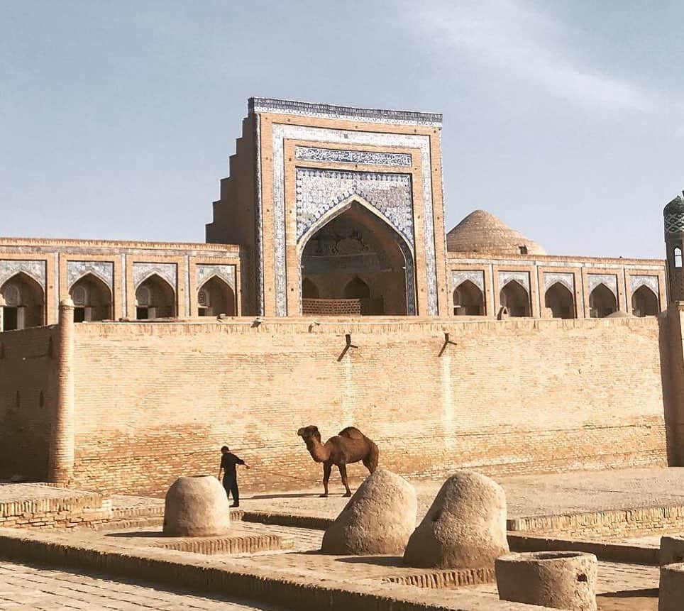 サザビーズさんのインスタグラム写真 - (サザビーズInstagram)「For today’s #SothebysOutofOffice, we’re heading to a spellbinding stop on the ancient Silk Road ✈️ Bursting with culture, Uzbekistan is home to an array of picturesque mosques, mausoleums and mosaics, and was the Summer destination of choice for Vanita James – Head of Sotheby’s Editorial Team in London. - Pictured here is: - Ulugbek Medressa in Bukhara -Muhammad Rahim Khan Medressa in Khiva, established in 5BC -Alioquli Khan Medressa in Khiva -The Registan in Samarkand -Kalta Minor Minaret in Khiva -The Ark of Bukhara  @vanitajames #OutofOffice #Uzbekistan」8月14日 2時46分 - sothebys