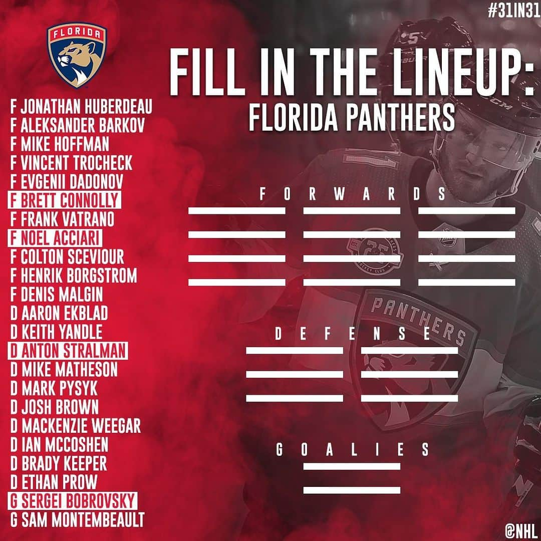 NHLさんのインスタグラム写真 - (NHLInstagram)「Joel Quenneville has some decisions to make ahead of opening night.  What's your @flapanthers lineup looking like? 🤔 #31in31」8月14日 2時51分 - nhl