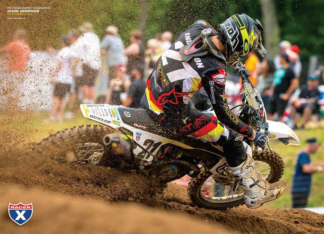 Racer X Onlineさんのインスタグラム写真 - (Racer X OnlineInstagram)「Our pull-out collectible poster features Rockstar Energy Husqvarna rider Jason Anderson blasting around the Southwick National. Get it now at the link in our bio!⁠」8月14日 3時00分 - racerxonline