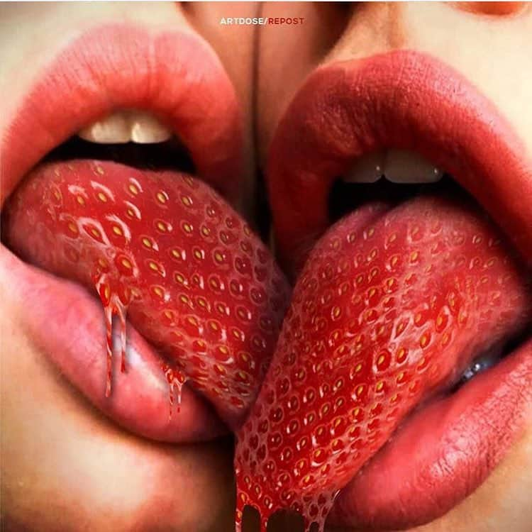 ValGarlandさんのインスタグラム写真 - (ValGarlandInstagram)「🍓 #summerberries 🍓 via @art_dose404 🍓 #summer #holibobz #fun #strawberry #strawberries #slog #juicy #contemporaryart 🍓」8月14日 3時46分 - thevalgarland