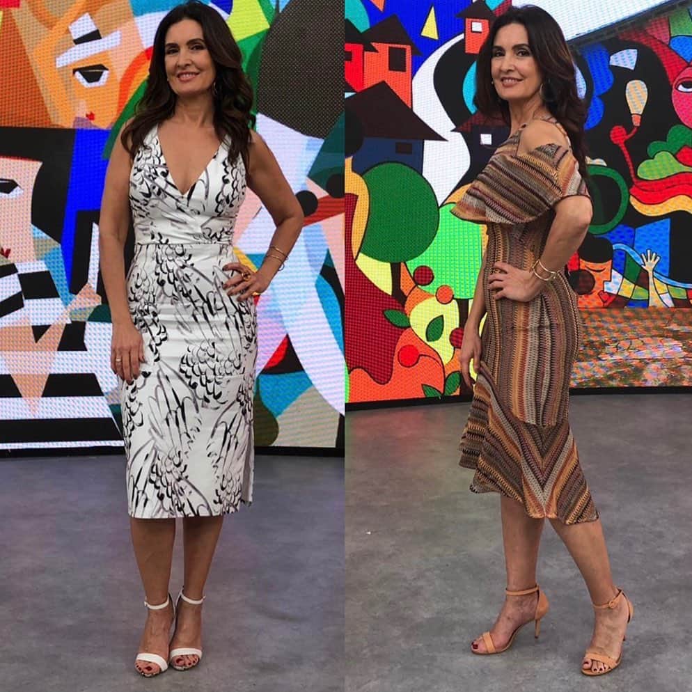 ファチマ・ベルナルデスのインスタグラム：「Vc já reparou que na segunda e terça tenho usado as outras opções disponíveis na votação de sexta para o look do dia? Será que depois de ver no ar, alguém mudaria a escolha que fez. Na próxima sexta, tem mais votação. #encontrocomfatima #looksodia」