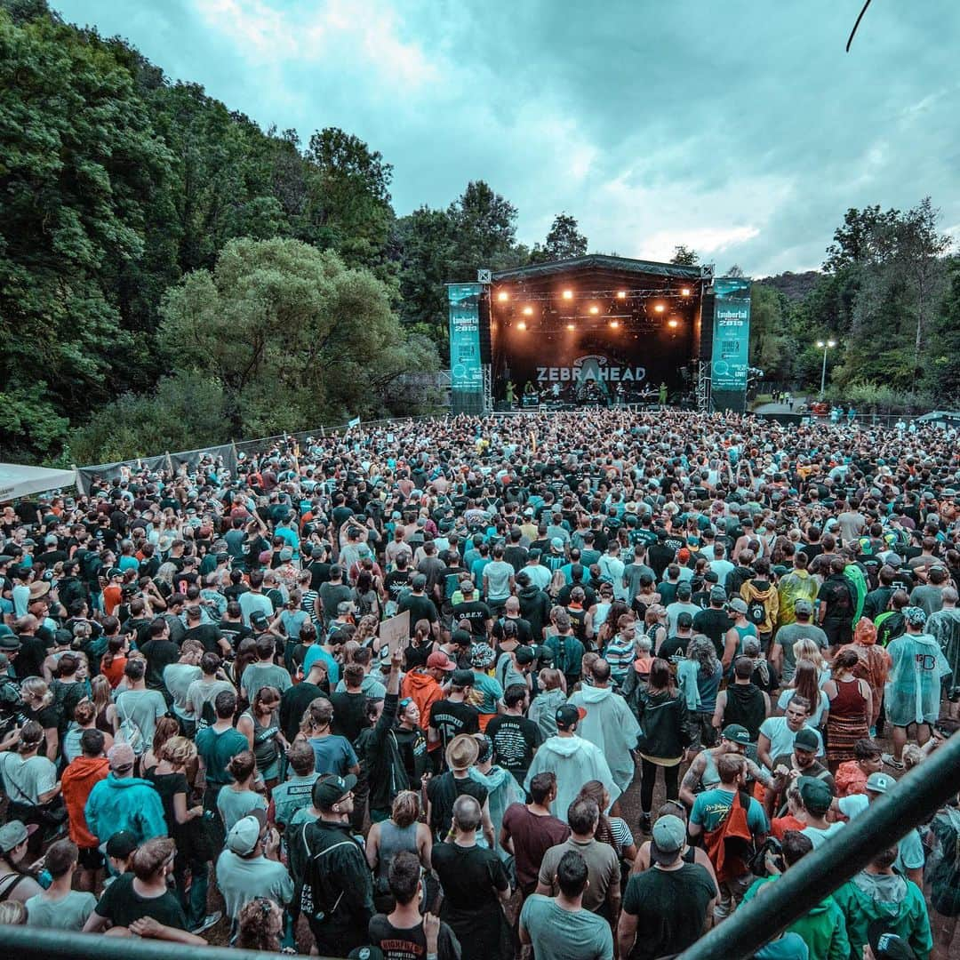 Zebraheadさんのインスタグラム写真 - (ZebraheadInstagram)「Here are some pics from @taubertalfestival on Sunday!! What a party that was!!!!! Danke!!! #Zebrahead #braininvaders #evhgear #deanmarkley #guitar #taubertalfestival #germany🇩🇪 📷by @suzimue」8月14日 5時11分 - zebraheadofficial