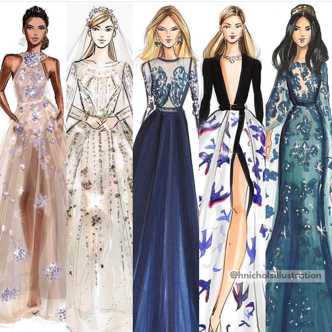 Holly Nicholsさんのインスタグラム写真 - (Holly NicholsInstagram)「Elie Saab helped me fall in love with fashion Illustration years ago with his mastery and artistry in design. Which is your favorite @eliesaabworld look, 1-5?  #eliesaab #couture #eliesaabworld #fashionsketch #fashionillustration #fashiondrawing #hnicholsillustration #copicart #copicmarkers」8月14日 5時18分 - hnicholsillustration