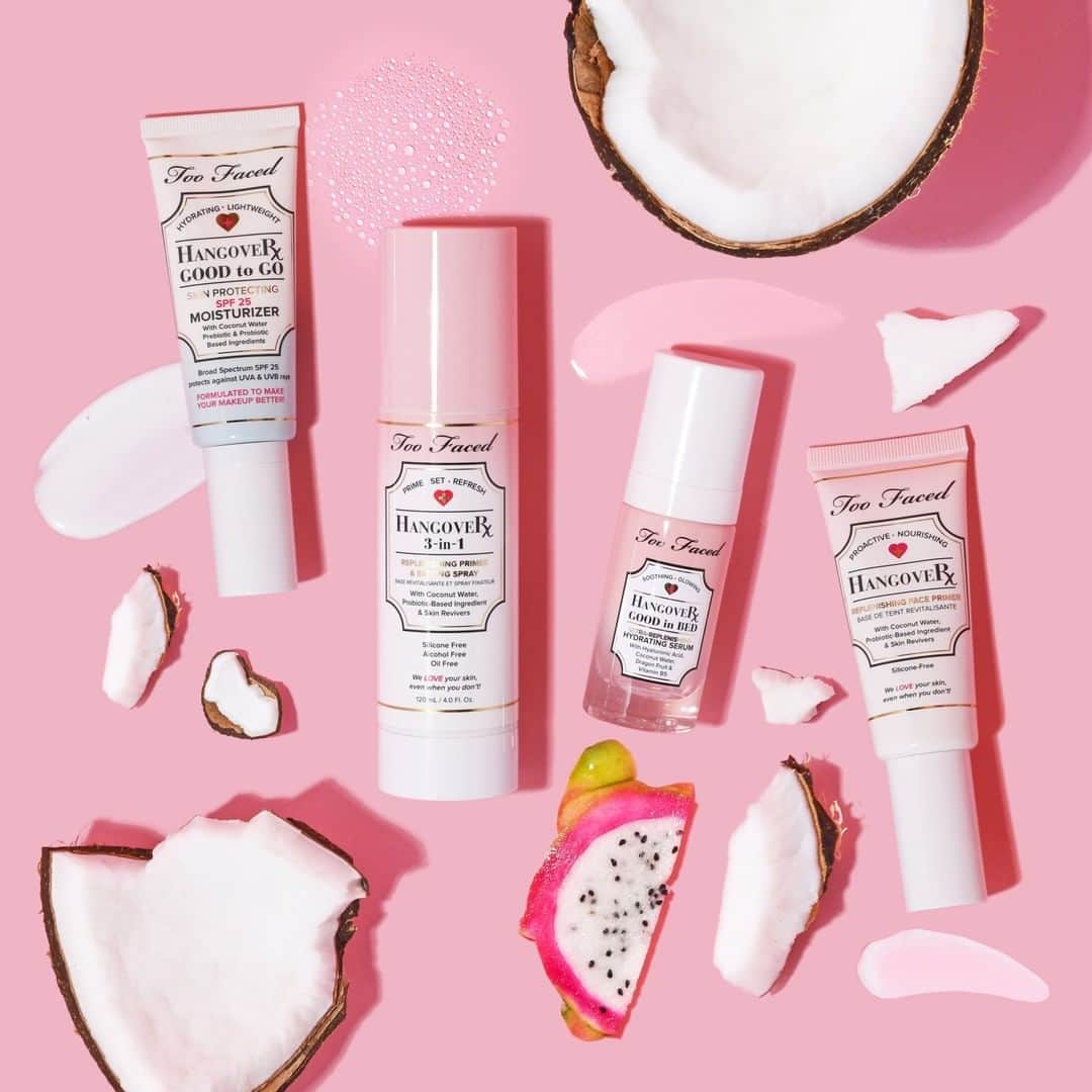 Too Facedさんのインスタグラム写真 - (Too FacedInstagram)「Drench your skin with hydration and boost your skin’s natural radiance with our Hangover Skincare! ✨ Shop now @cultbeauty #tfhangover #toofaced」8月14日 6時01分 - toofaced