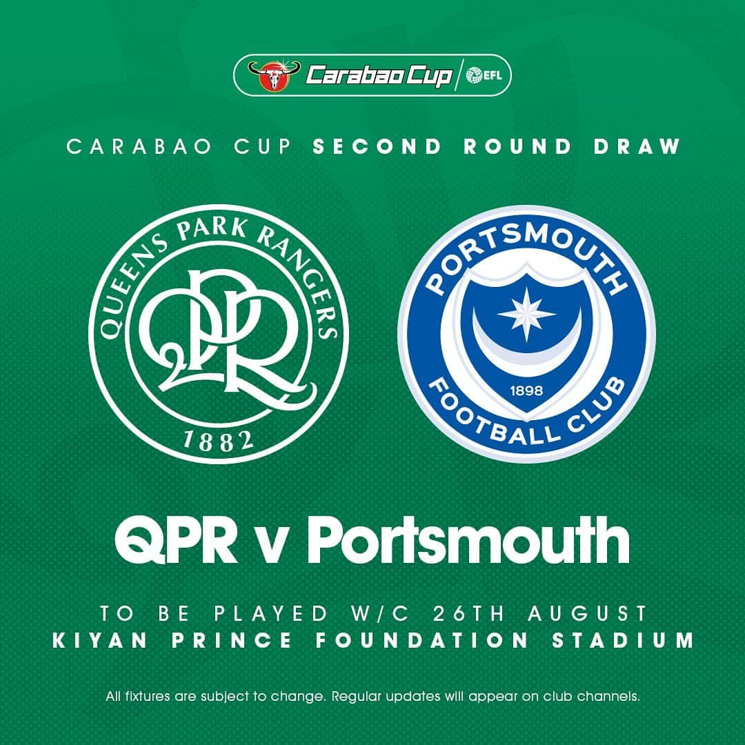 クイーンズ・パーク・レンジャーズFCさんのインスタグラム写真 - (クイーンズ・パーク・レンジャーズFCInstagram)「🔜🏆 It’s Portsmouth up next for #QPR in the #CarabaoCup!」8月14日 6時18分 - officialqpr