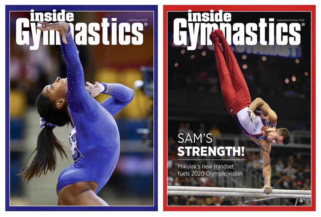 Inside Gymnasticsさんのインスタグラム写真 - (Inside GymnasticsInstagram)「🇺🇸 @simonebiles & @samuelmikulak back-to-back on covers! 🙌Subscribe now for 3 years and get a 4th year free at ShopInsideNation.com!  #Roadto2020Olympics #athlete #gymnastics #USGymChamps #gymnast #motivation #inspiration #gymnasticshighlights #fitness #strength #balance #training #sports #simonebiles #sammikulak」8月14日 6時27分 - insidegym