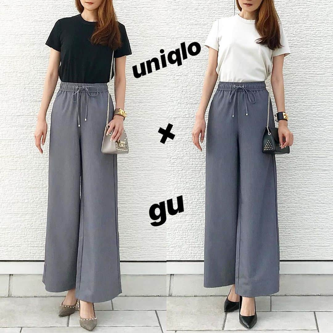 michikoさんのインスタグラム写真 - (michikoInstagram)「uniqlo×gu ＊ ＊ 久しぶりにGUへ！ ワイドパンツに一目惚れ🖤 型も履き心地も最高だった。 しばらくクルーネックT着回しで過ごせそう✨✨ ＊ ＊ ＊ #uniqloginza2019ss #uniqloコーデ #ユニジョ #ユニクロコーデ #ユニt族 #クルーネックt #きれいめコーデ #きれいめカジュアル #カジュアルコーデ #大人コーデ #大人カジュアル #大人ファッション #シンプルコーデ  #ザラジョ #ザラコーデ#guコーデ #ジーユーコーデ #coodinate #fashionista #fashiongram #instafashion」8月14日 6時53分 - miccie3030