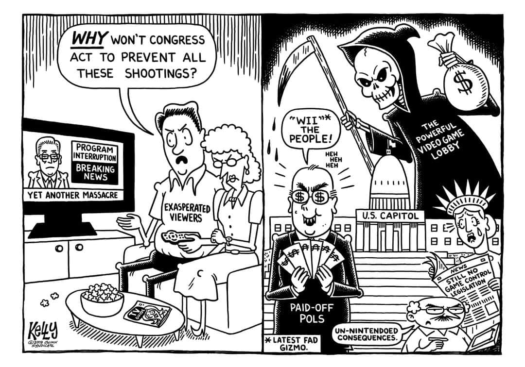 ジ・オニオンさんのインスタグラム写真 - (ジ・オニオンInstagram)「This Week's Editorial Cartoon: "(Public) Space Invaders"」8月14日 7時00分 - theonion